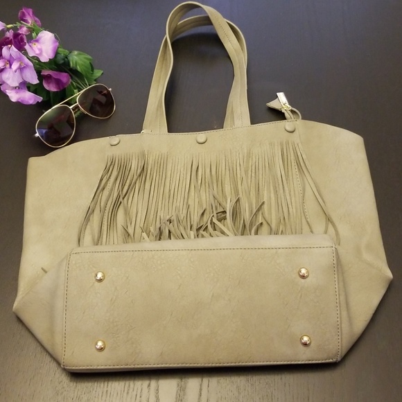 Pink Haley Handbags - Stylish Pink Haley fringe large hand bag